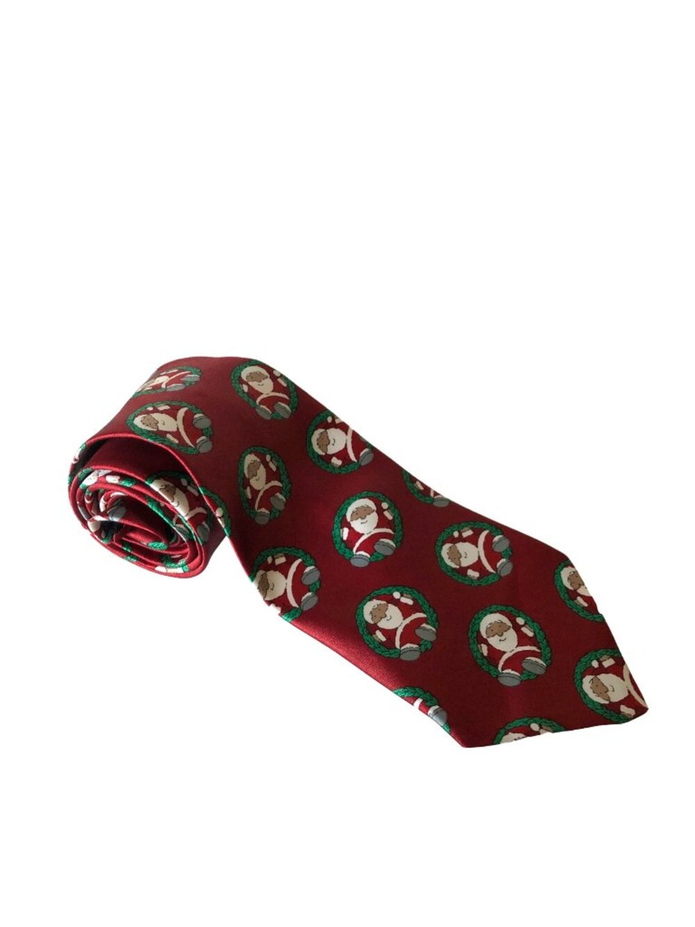Surrey Christmas Mens Necktie Silk Blend Santa Holiday Tie Vintage Office Work